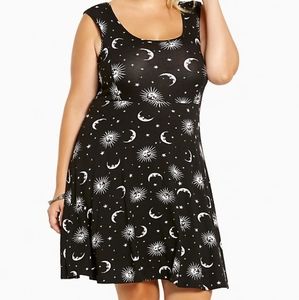 Torrid Celestial Print Skater Dress Size 2